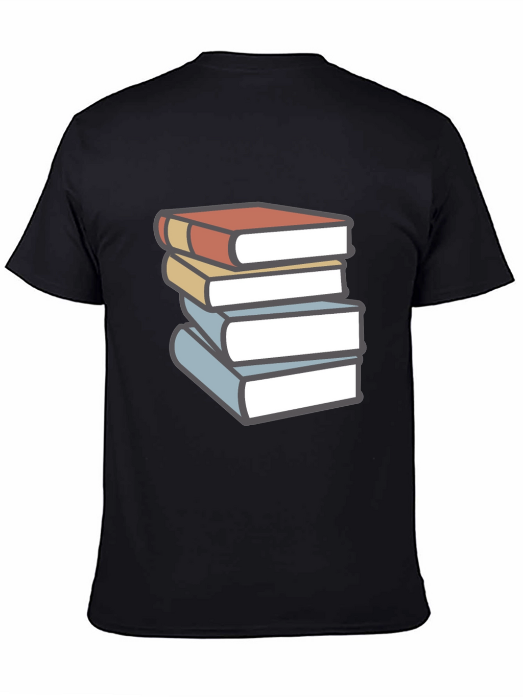 Book Lovers T-Shirt - Stack of Books Graphic Tee
