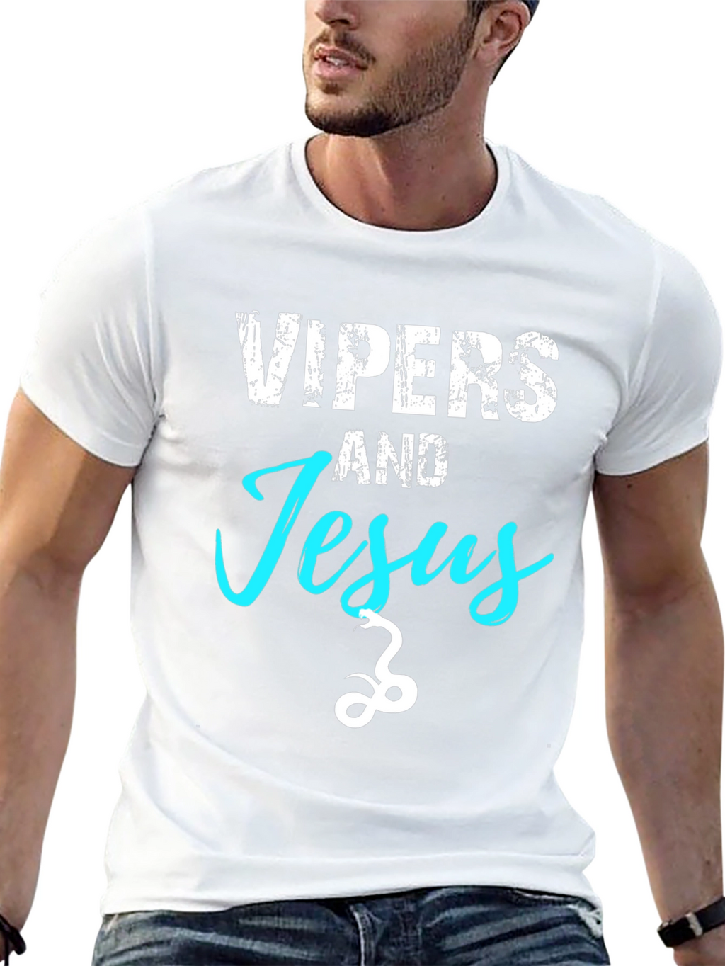 Vipers and Jesus Graphic Tee - Unique Design