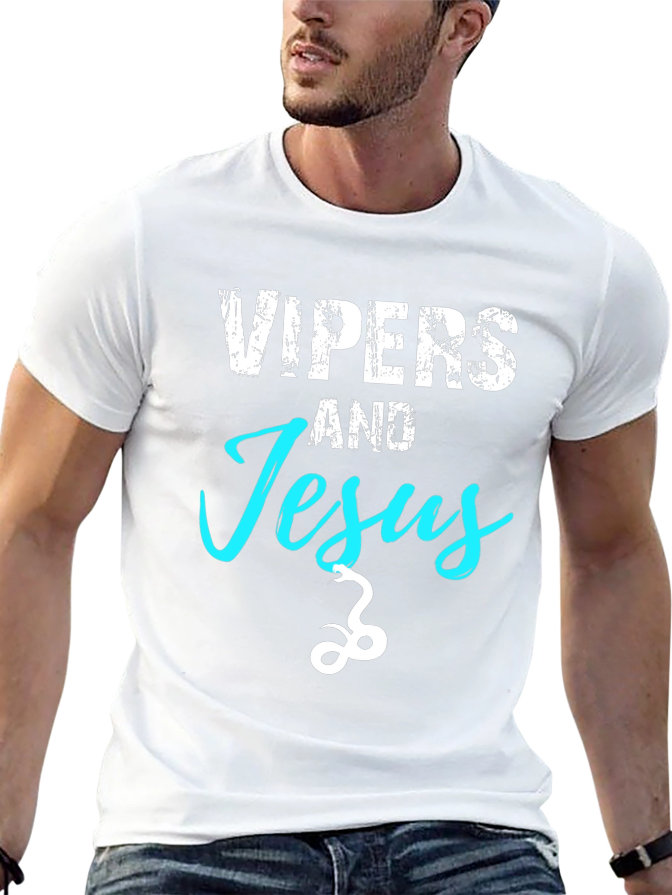 Vipers and Jesus Graphic Tee - Unique Design