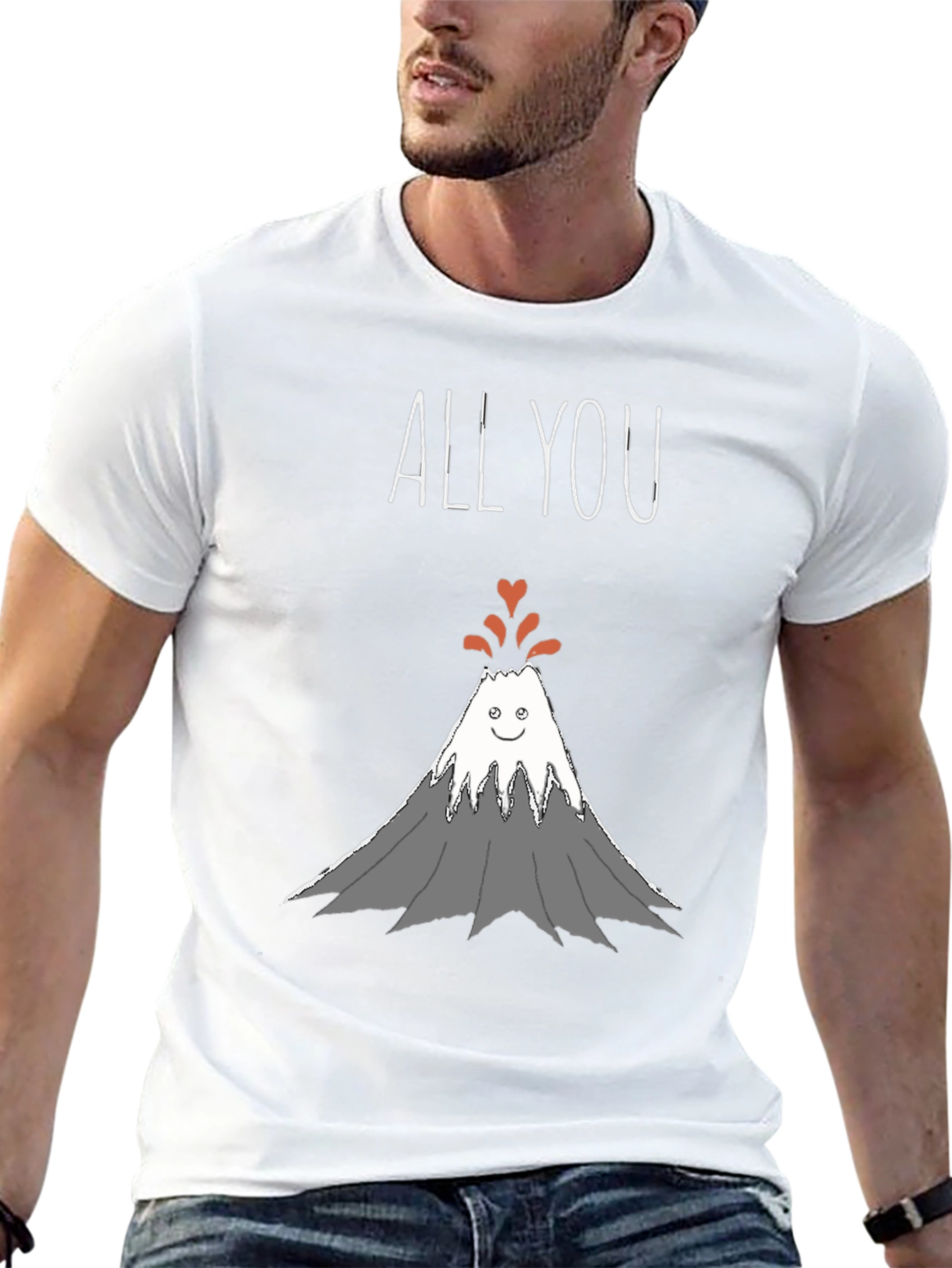 All You Need Is Love Volcano Graphic T-Shirt