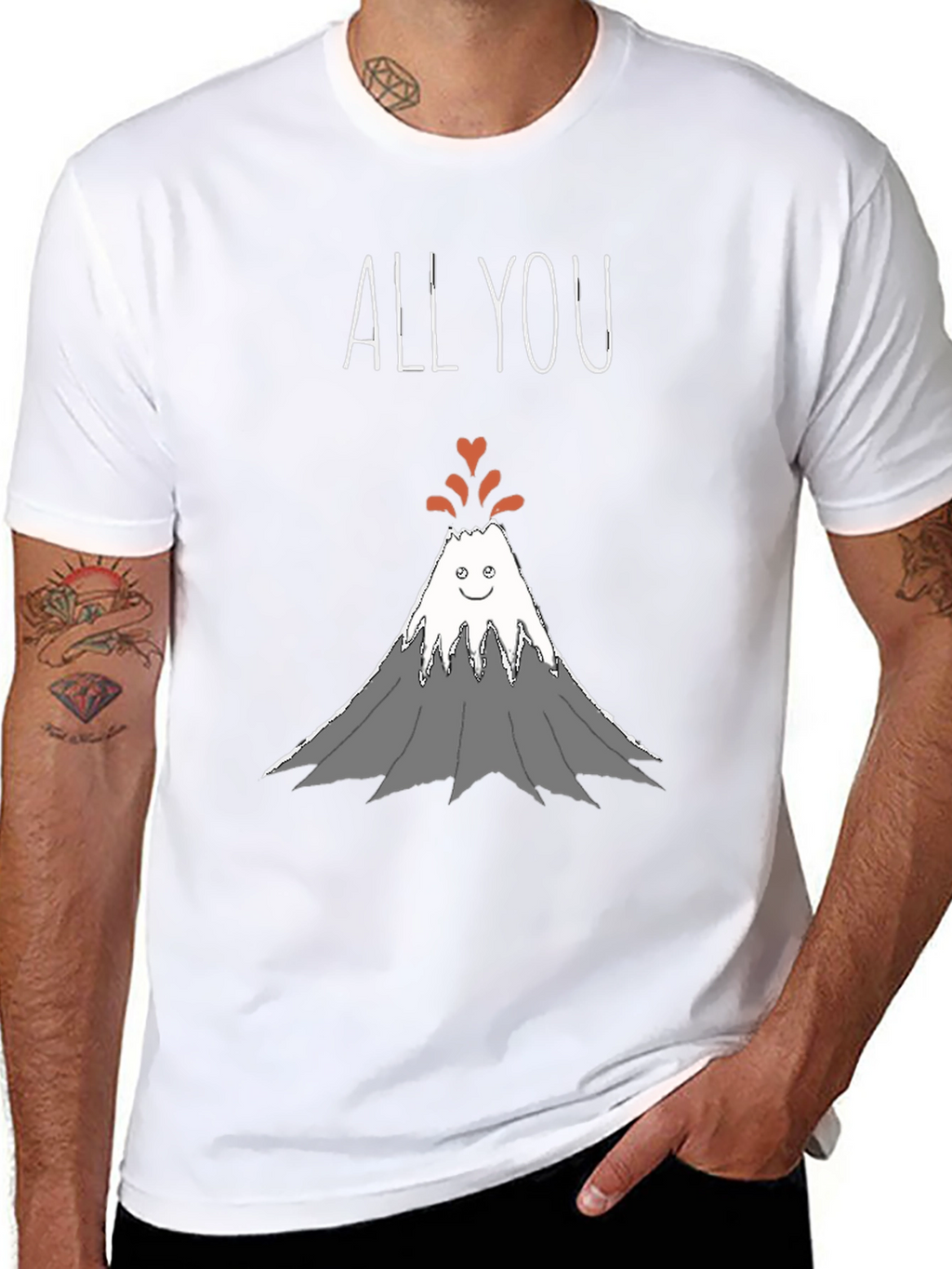 All You Need Is Love Volcano Graphic T-Shirt