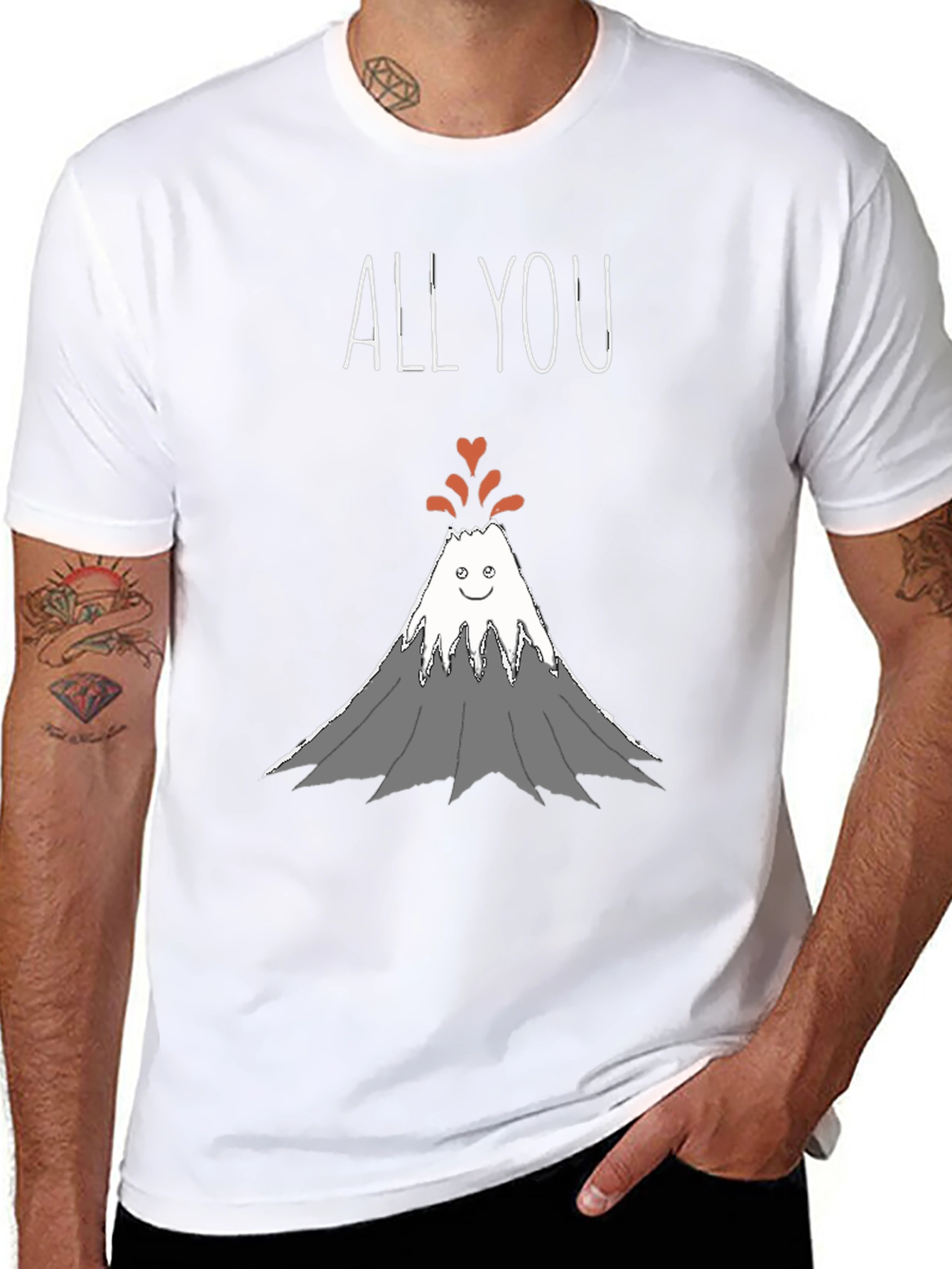 All You Need Is Love Volcano Graphic T-Shirt