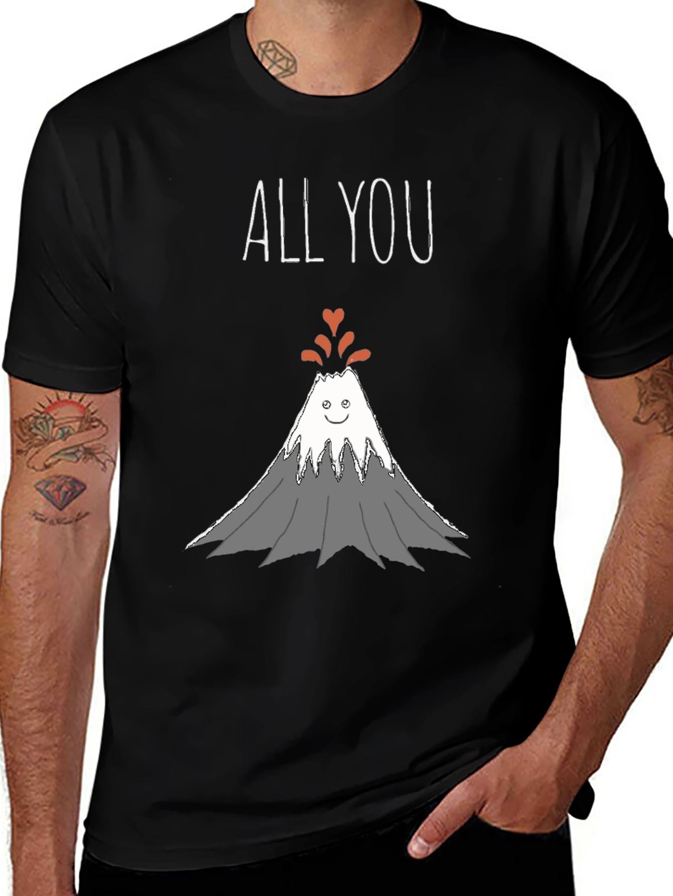 All You Need Is Love Volcano Graphic T-Shirt