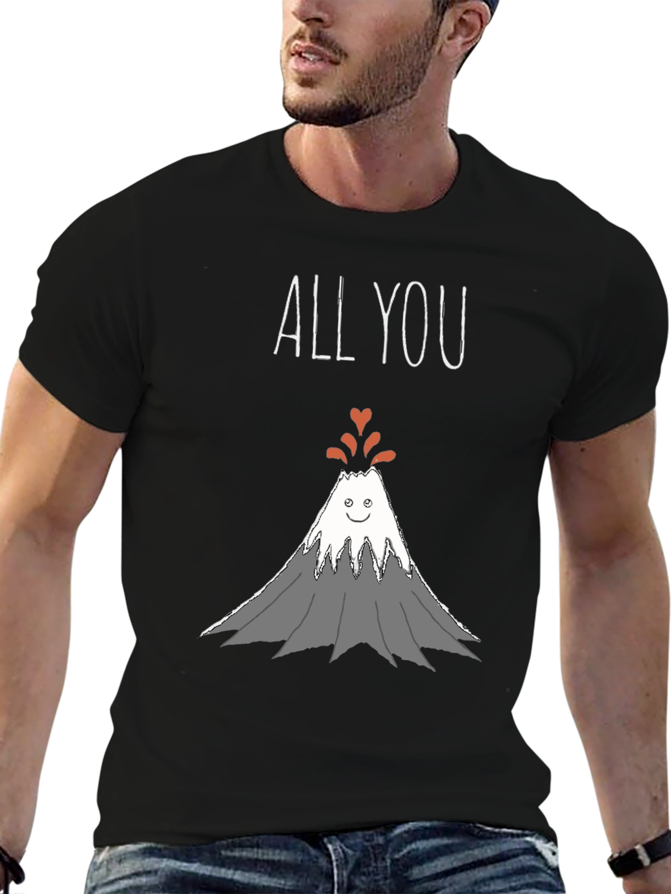 All You Need Is Love Volcano Graphic T-Shirt