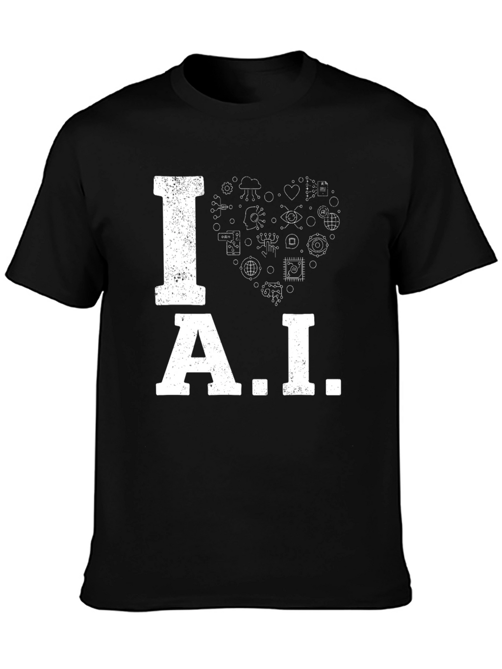 I Heart AI Graphic Tee - Black