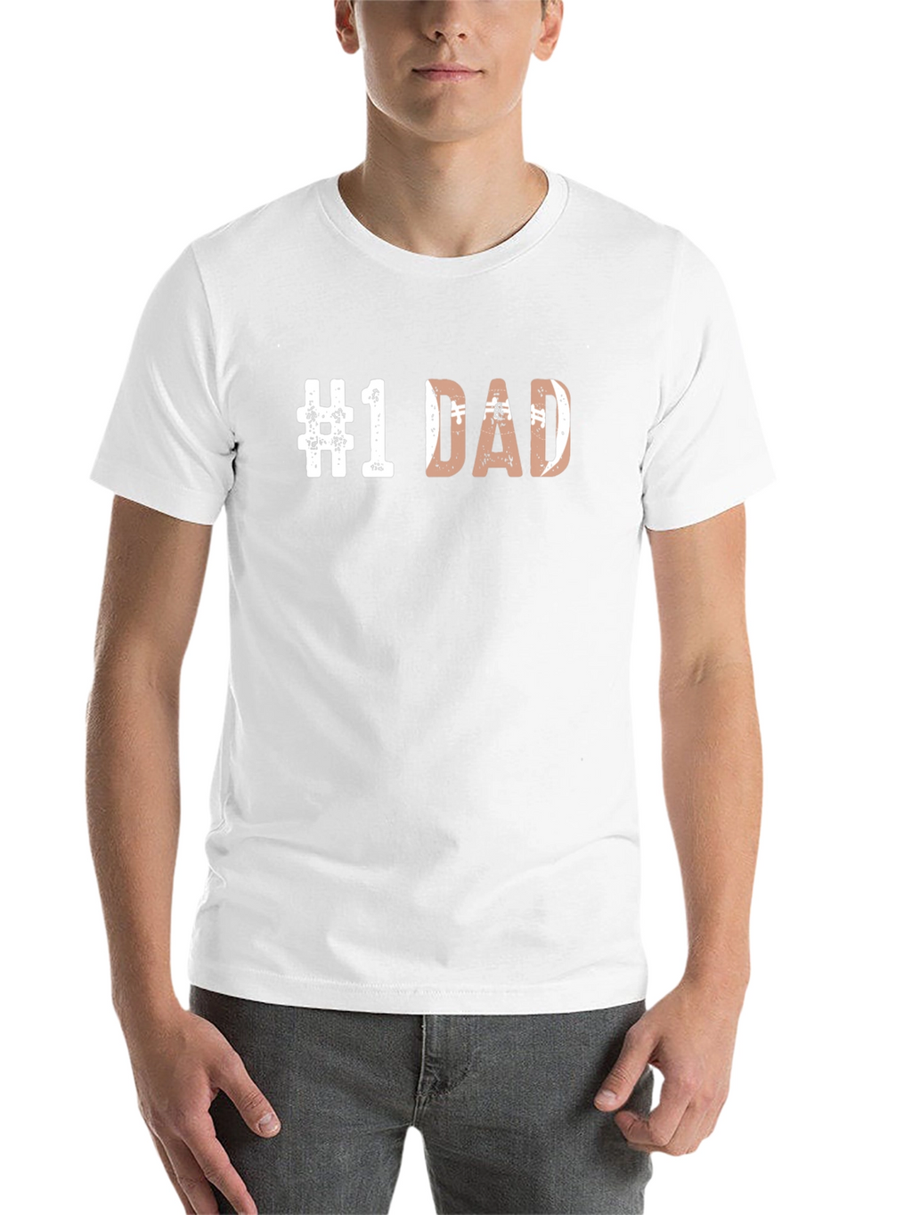 #1 Dad Football Graphic Tee - Fathers Day Gift