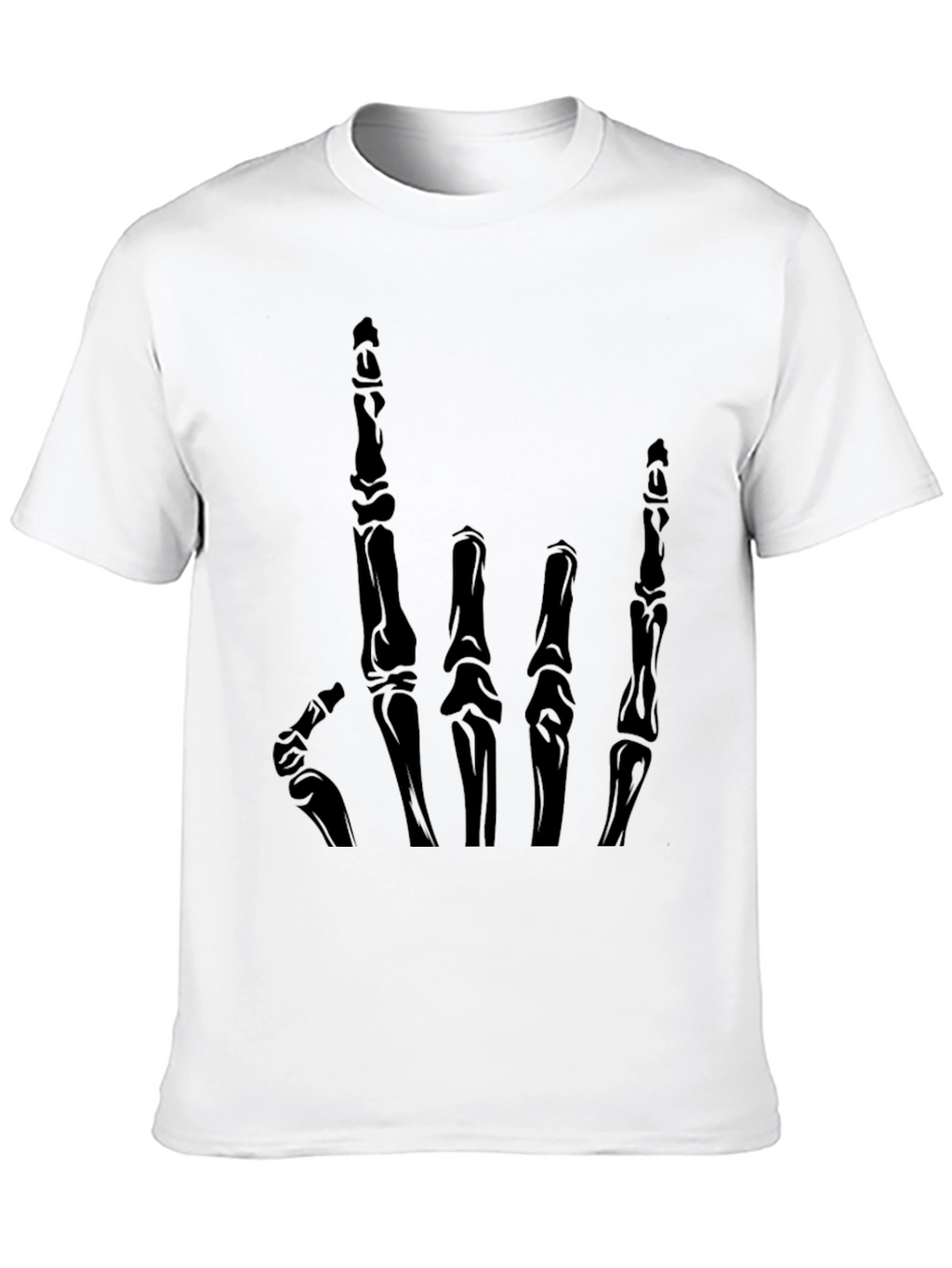 Skeleton Hand Graphic T-Shirt - Black