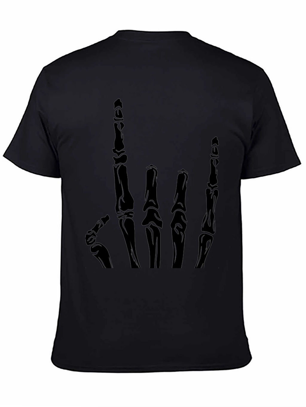 Skeleton Hand Graphic T-Shirt - Black