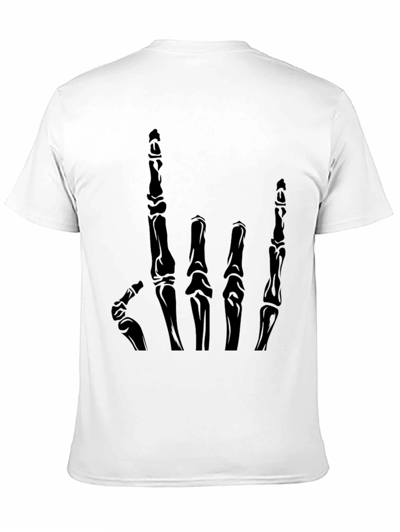 Skeleton Hand Graphic T-Shirt - Black