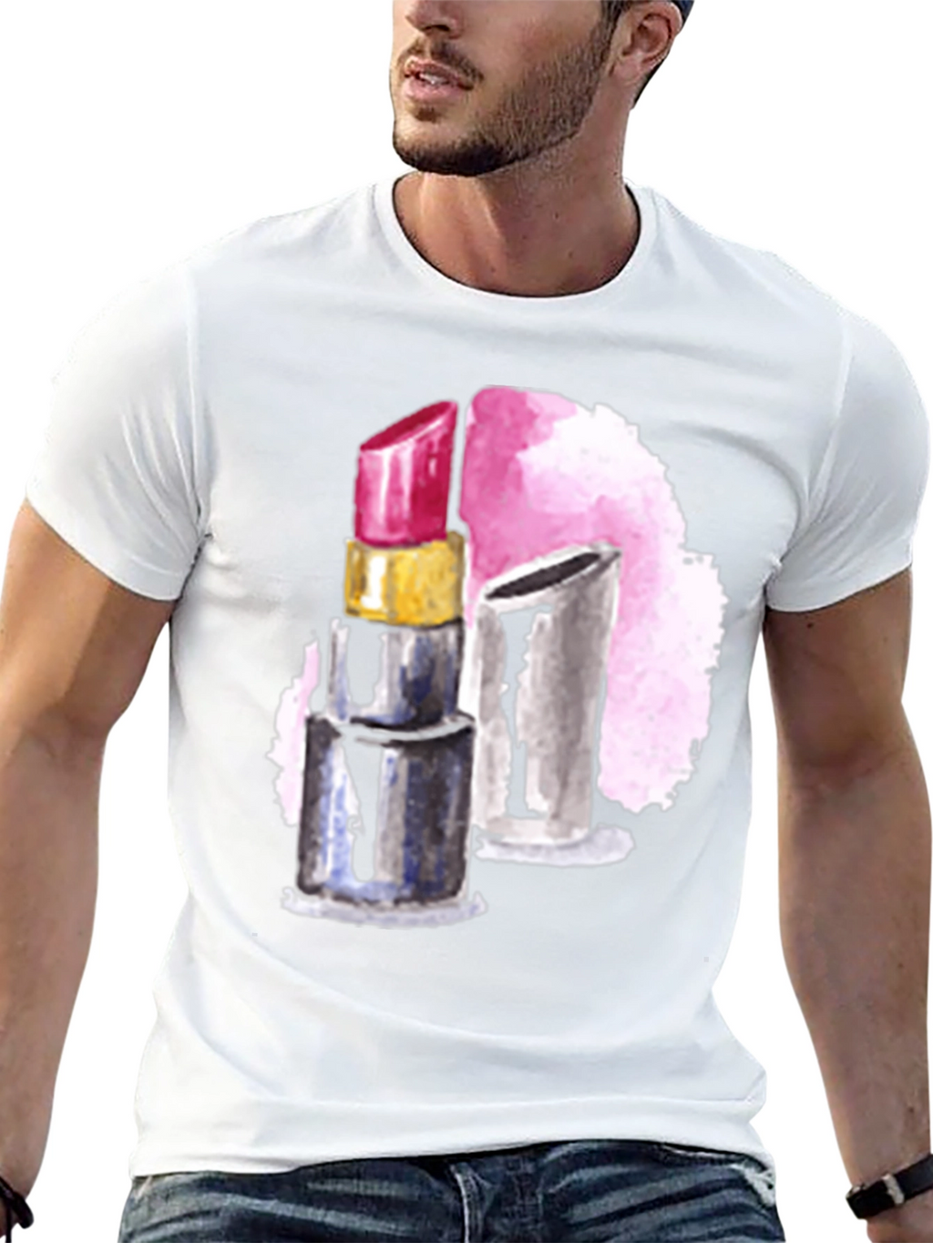 Lipstick Graphic Black T-Shirt