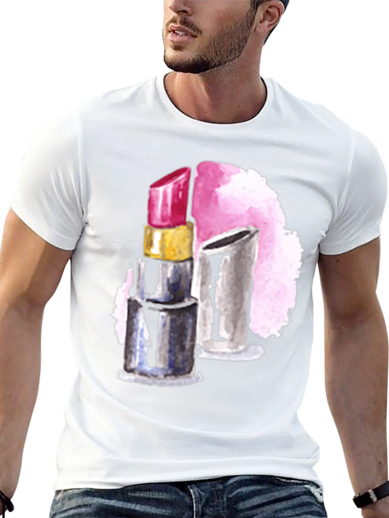 Lipstick Graphic Black T-Shirt