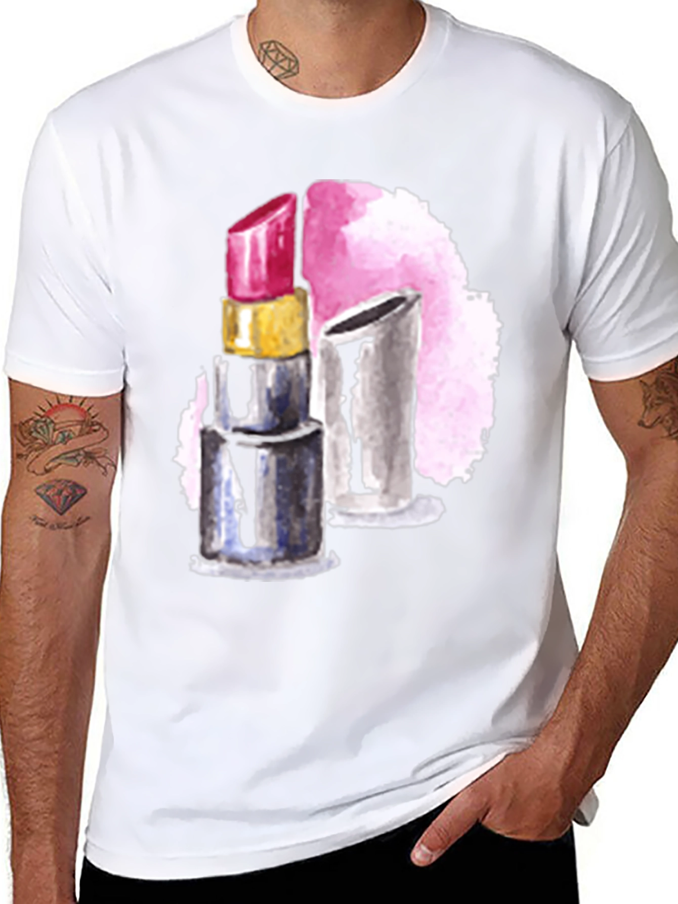 Lipstick Graphic Black T-Shirt