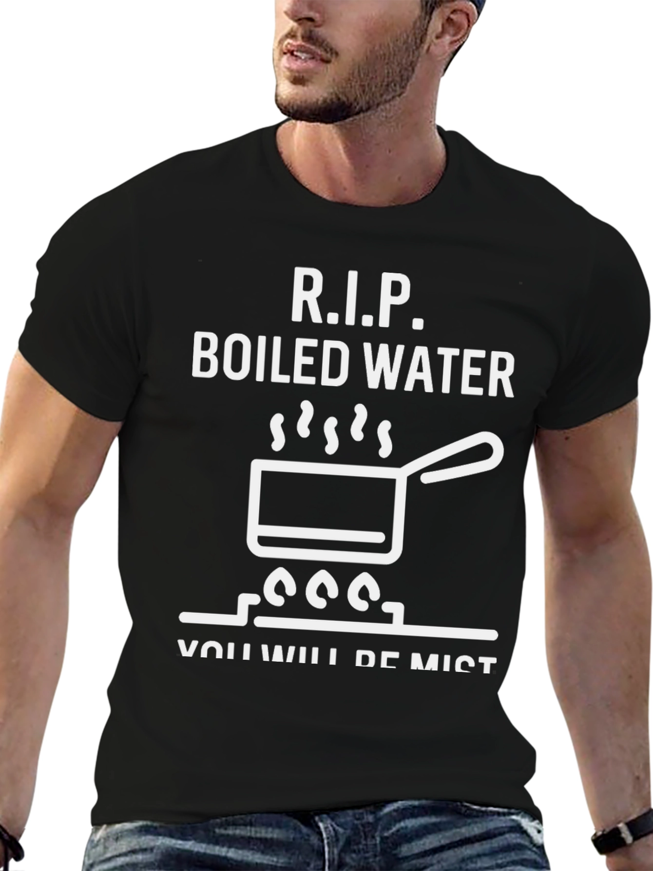 RIP Boiled Water Funny Graphic T-Shirt