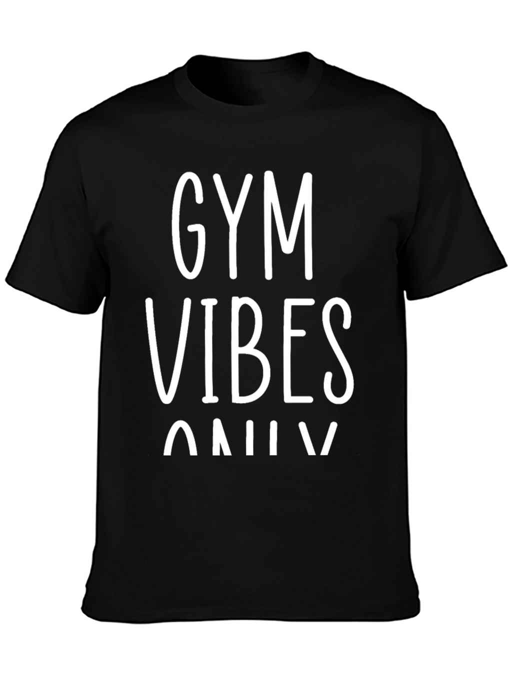 Gym Vibes Only Black Graphic T-Shirt