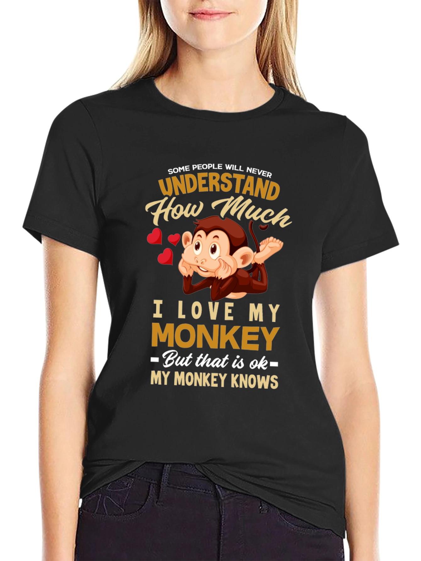 Funny Monkey Lover T-Shirt -  My Monkey Knows