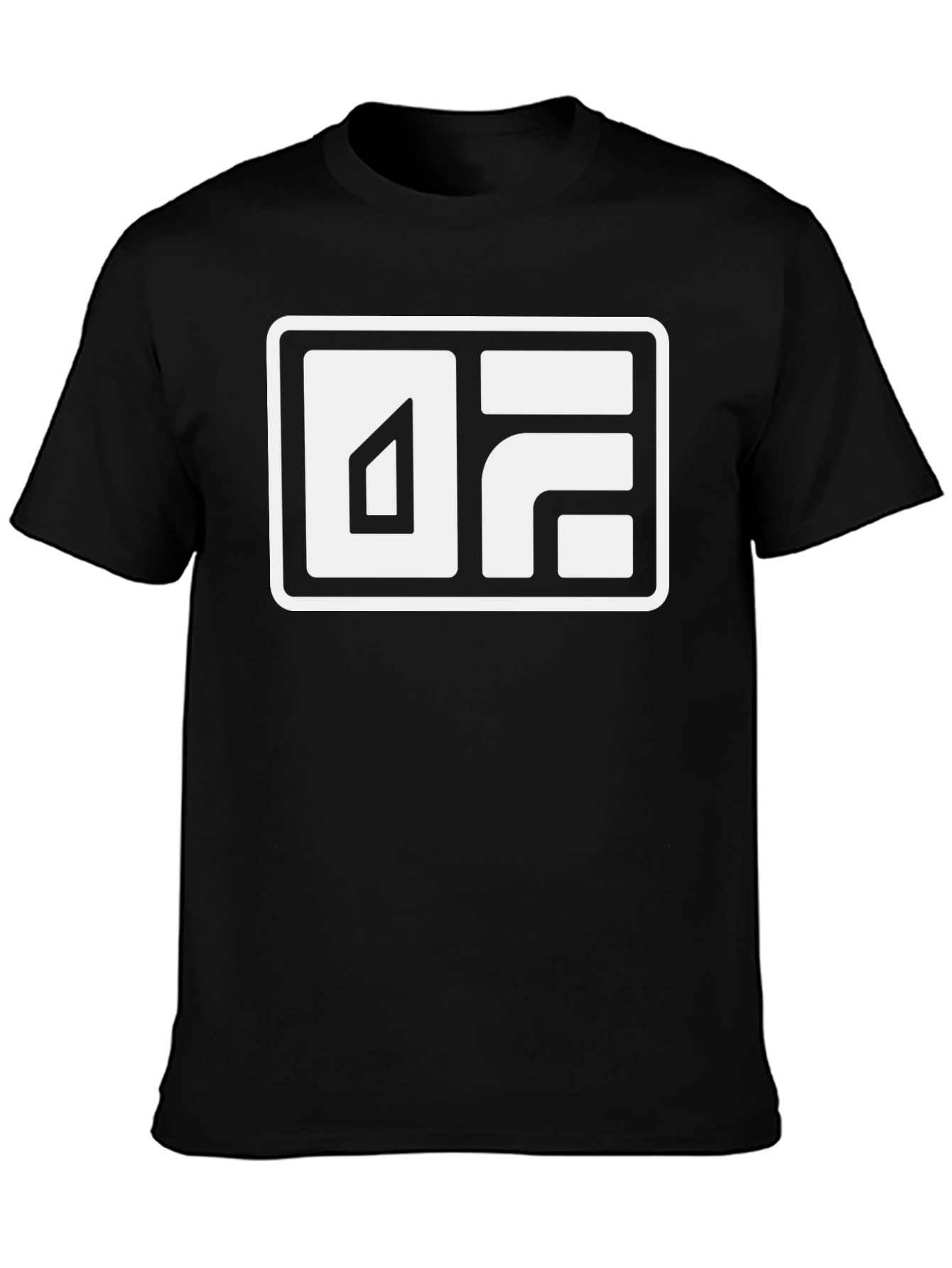 Modern Graphic Print Black T-Shirt
