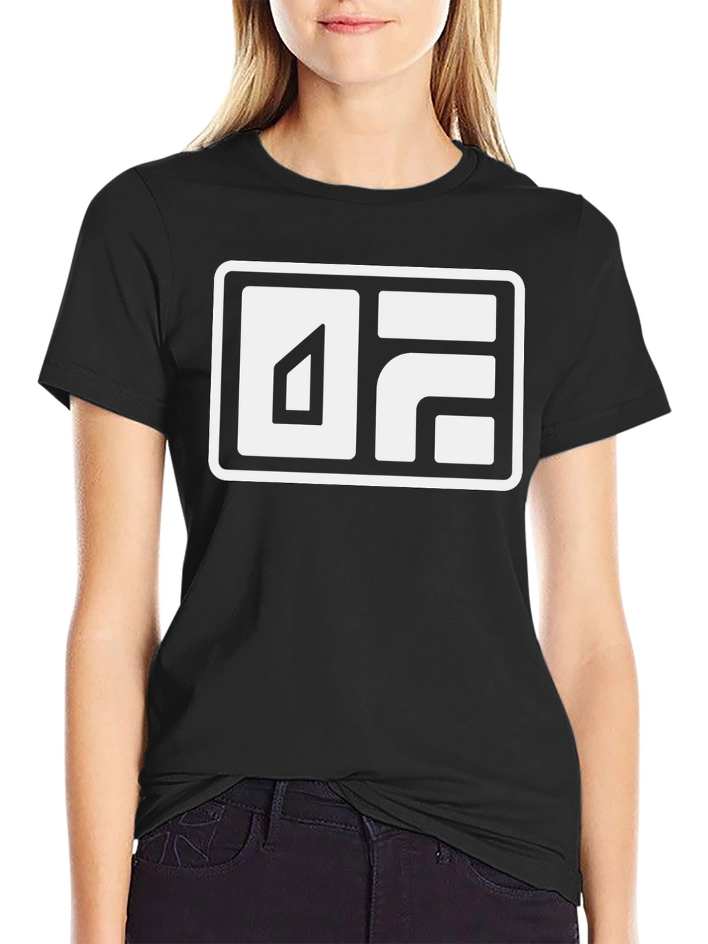Modern Graphic Print Black T-Shirt