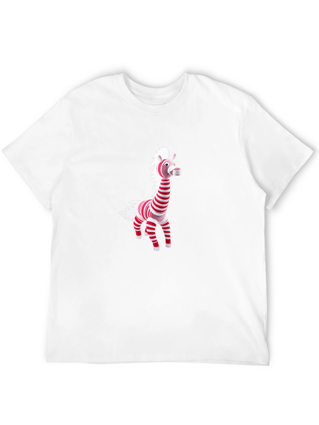 Striped Zebra Graphic Tee - Mens Black T-Shirt