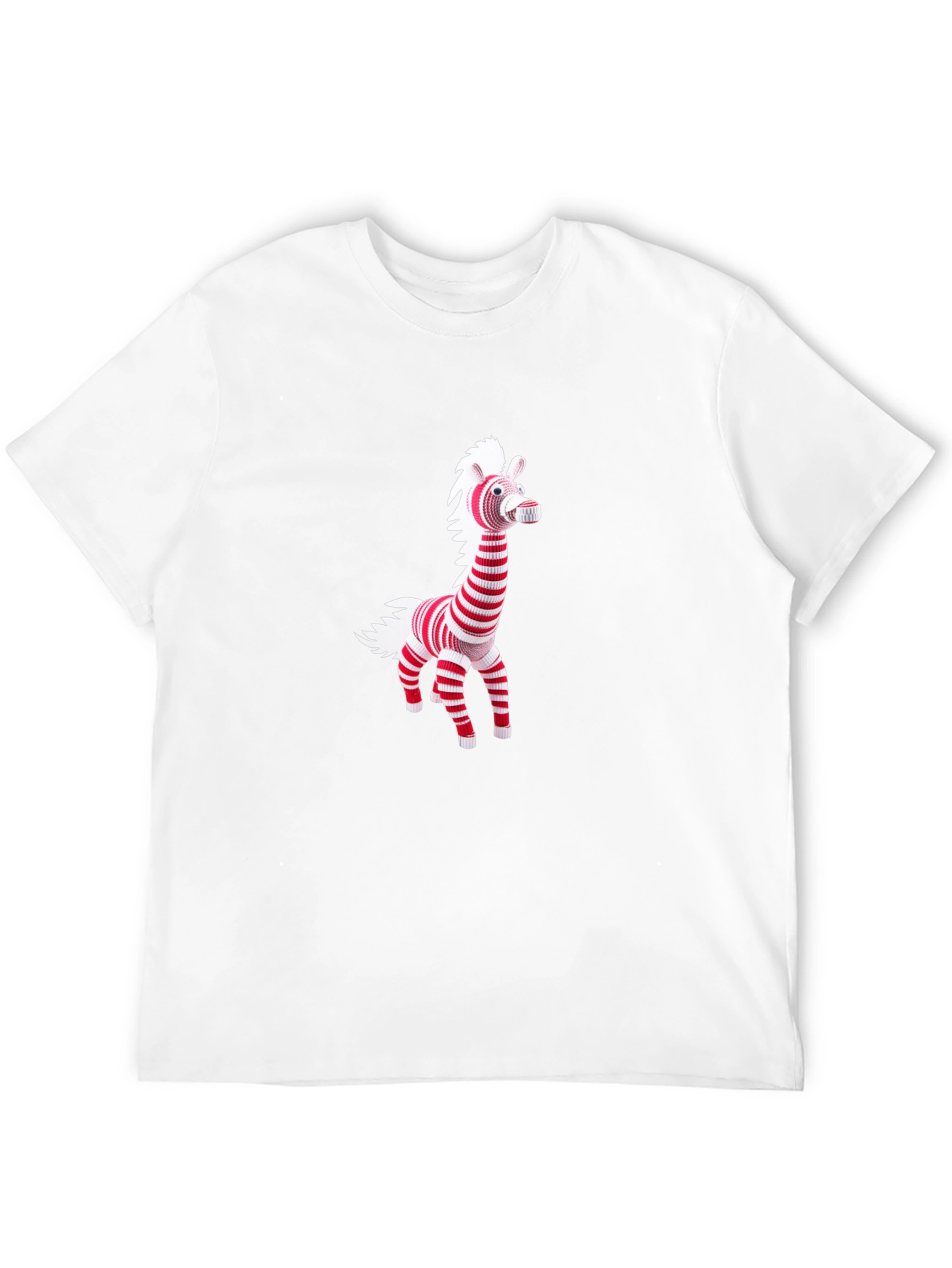 Striped Zebra Graphic Tee - Mens Black T-Shirt