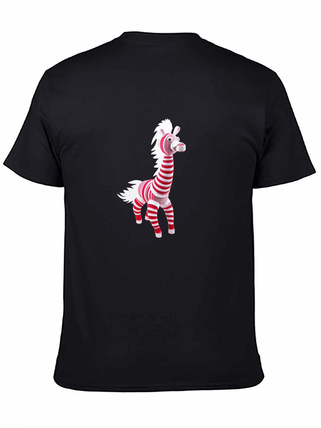 Striped Zebra Graphic Tee - Mens Black T-Shirt