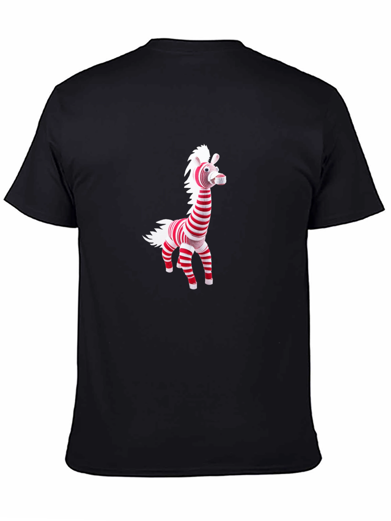 Striped Zebra Graphic Tee - Mens Black T-Shirt