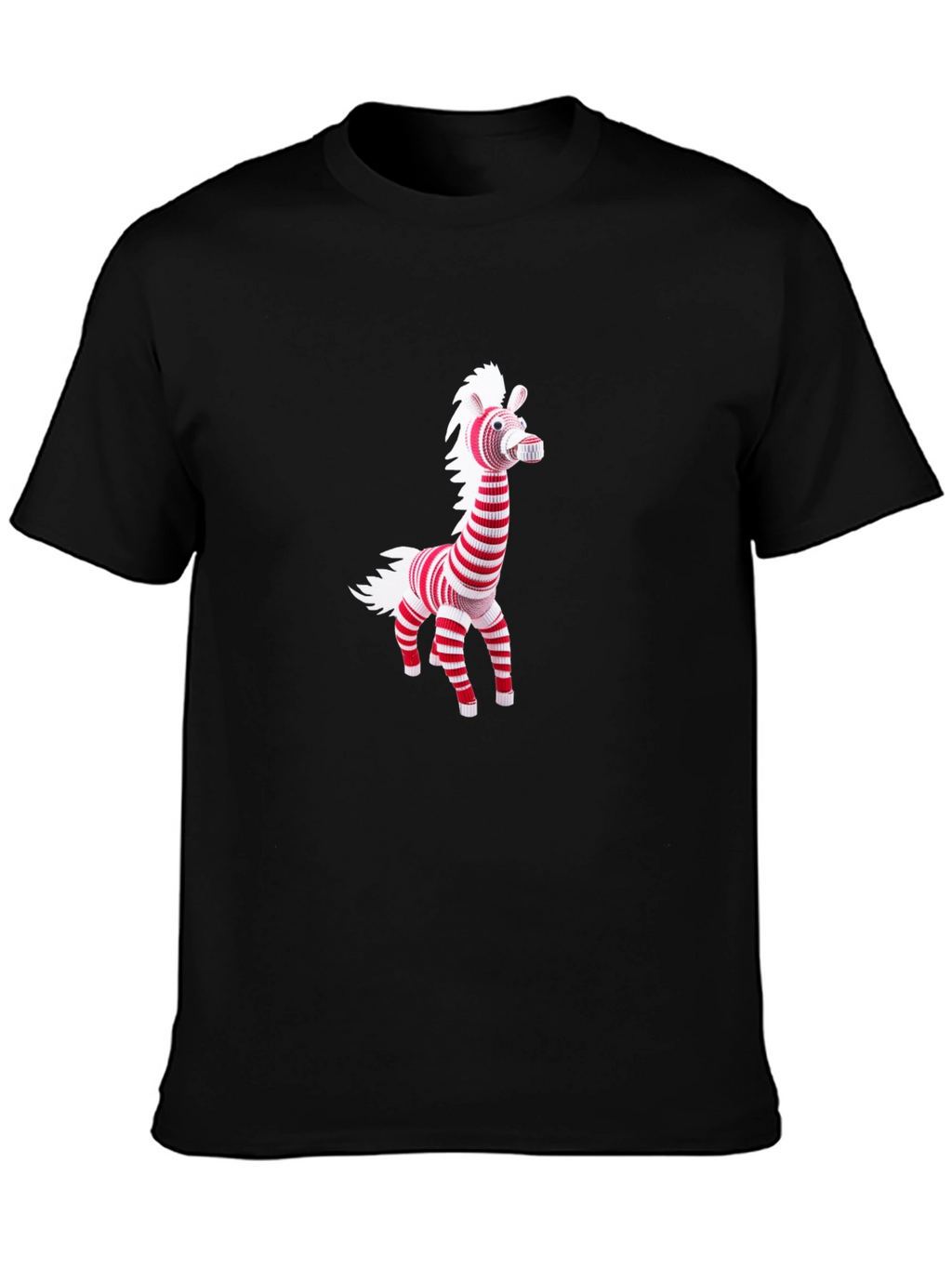 Striped Zebra Graphic Tee - Mens Black T-Shirt