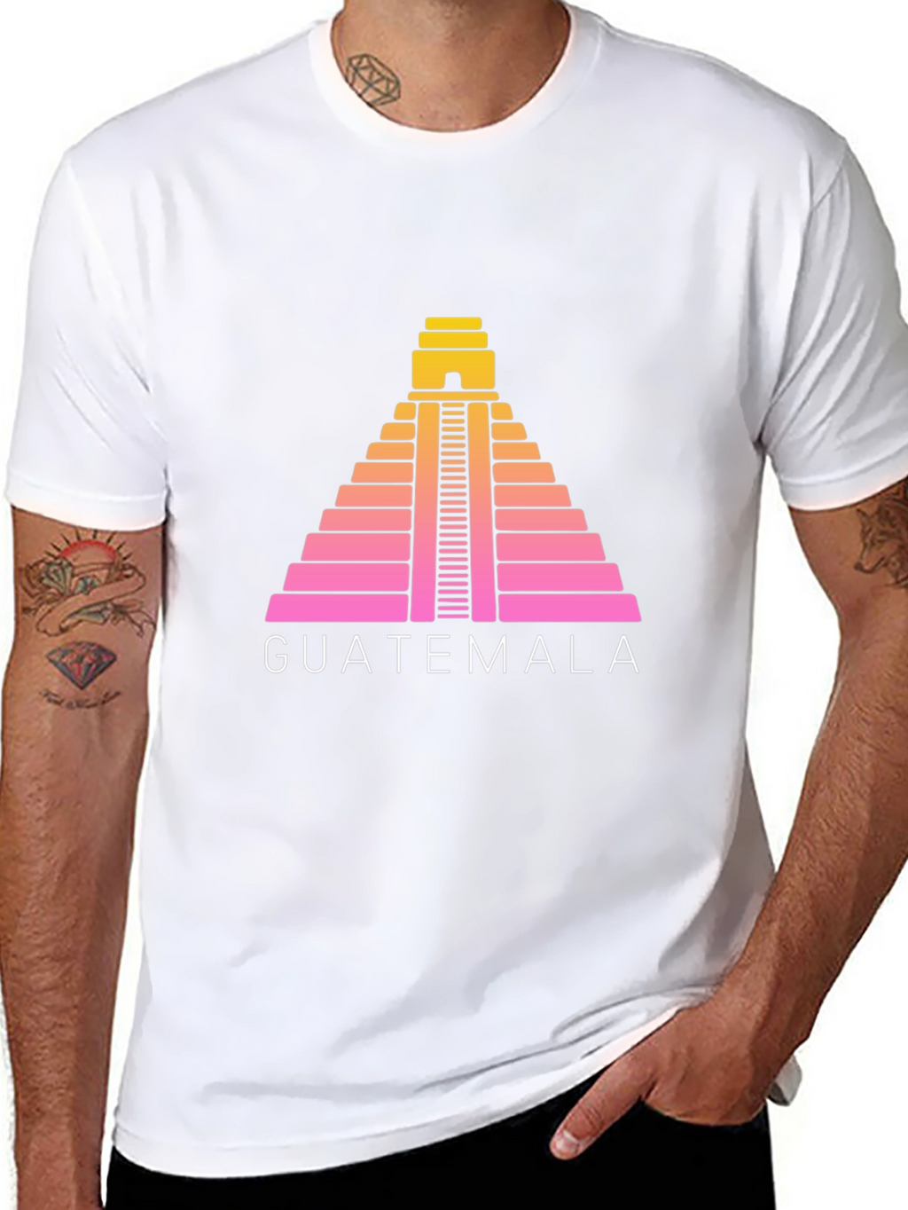 Guatemala Mayan Temple T-Shirt - Retro Design