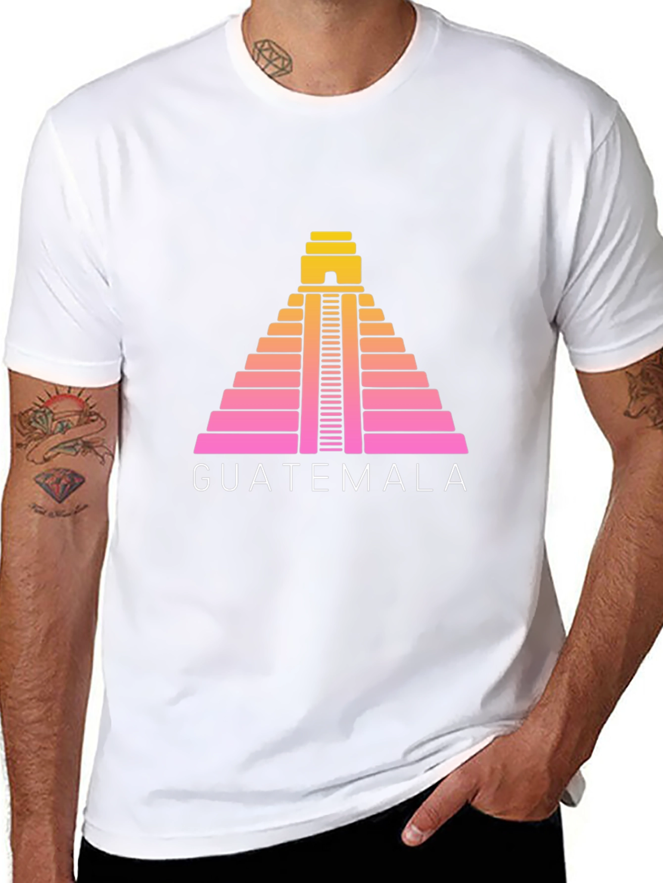 Guatemala Mayan Temple T-Shirt - Retro Design