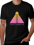 Guatemala Mayan Temple T-Shirt - Retro Design