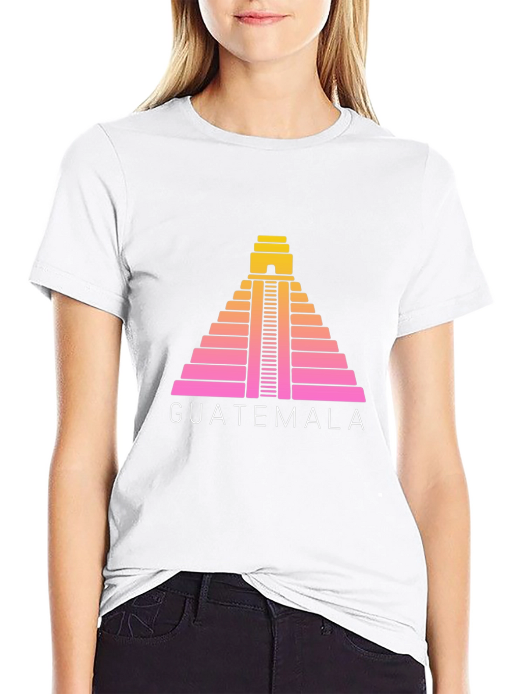 Guatemala Mayan Temple T-Shirt - Retro Design