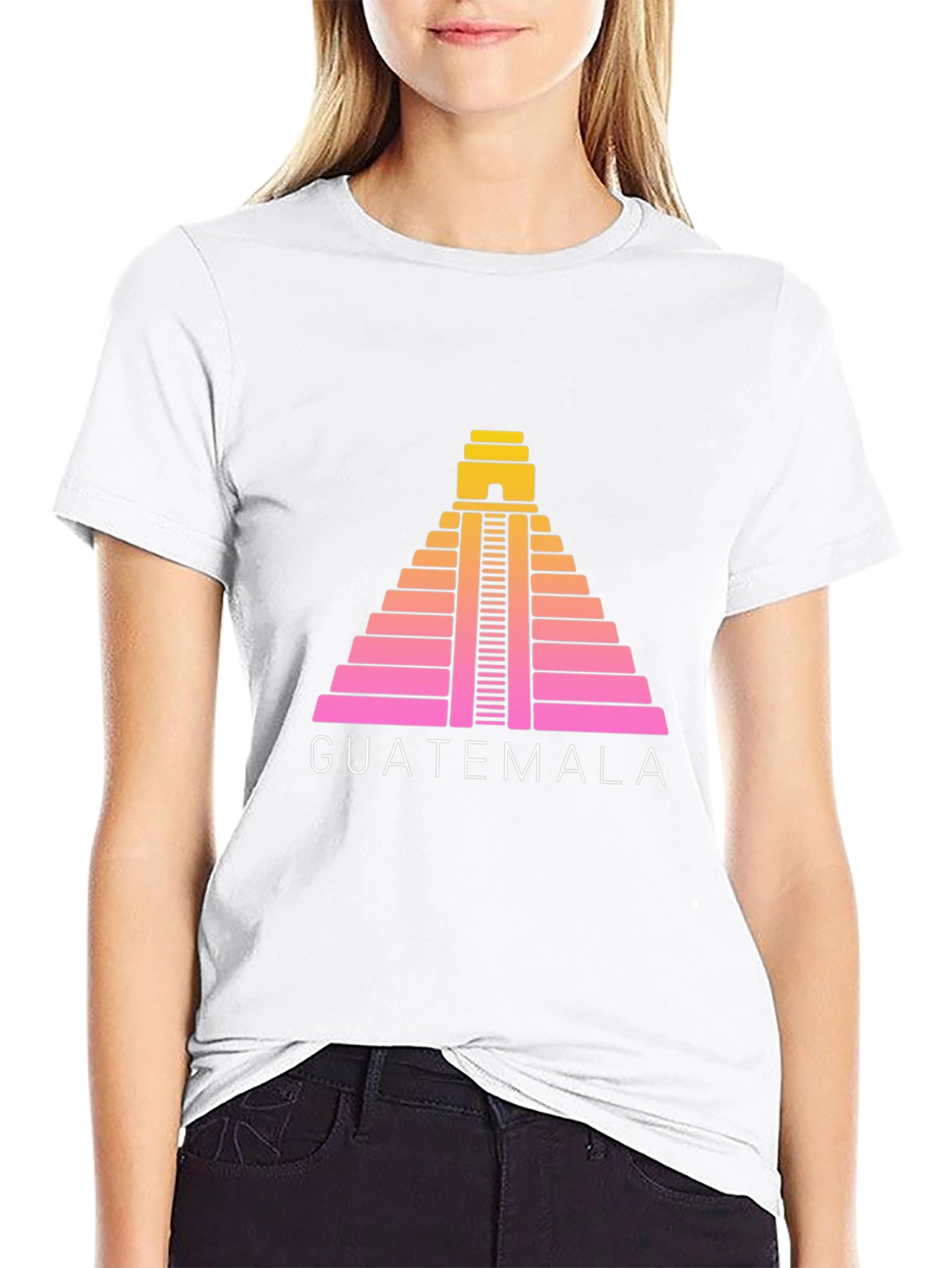 Guatemala Mayan Temple T-Shirt - Retro Design
