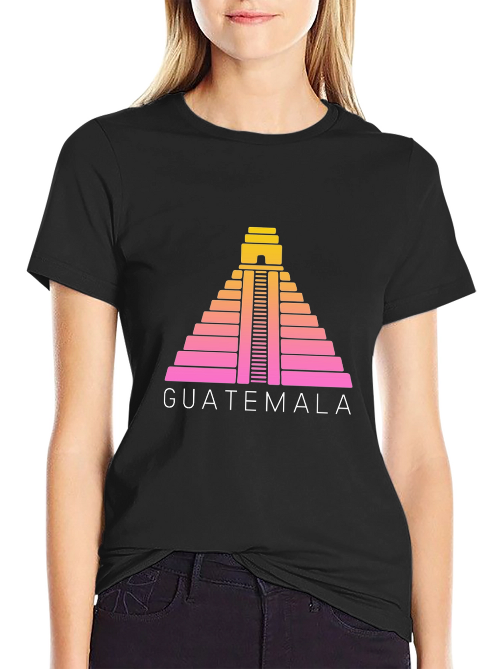 Guatemala Mayan Temple T-Shirt - Retro Design