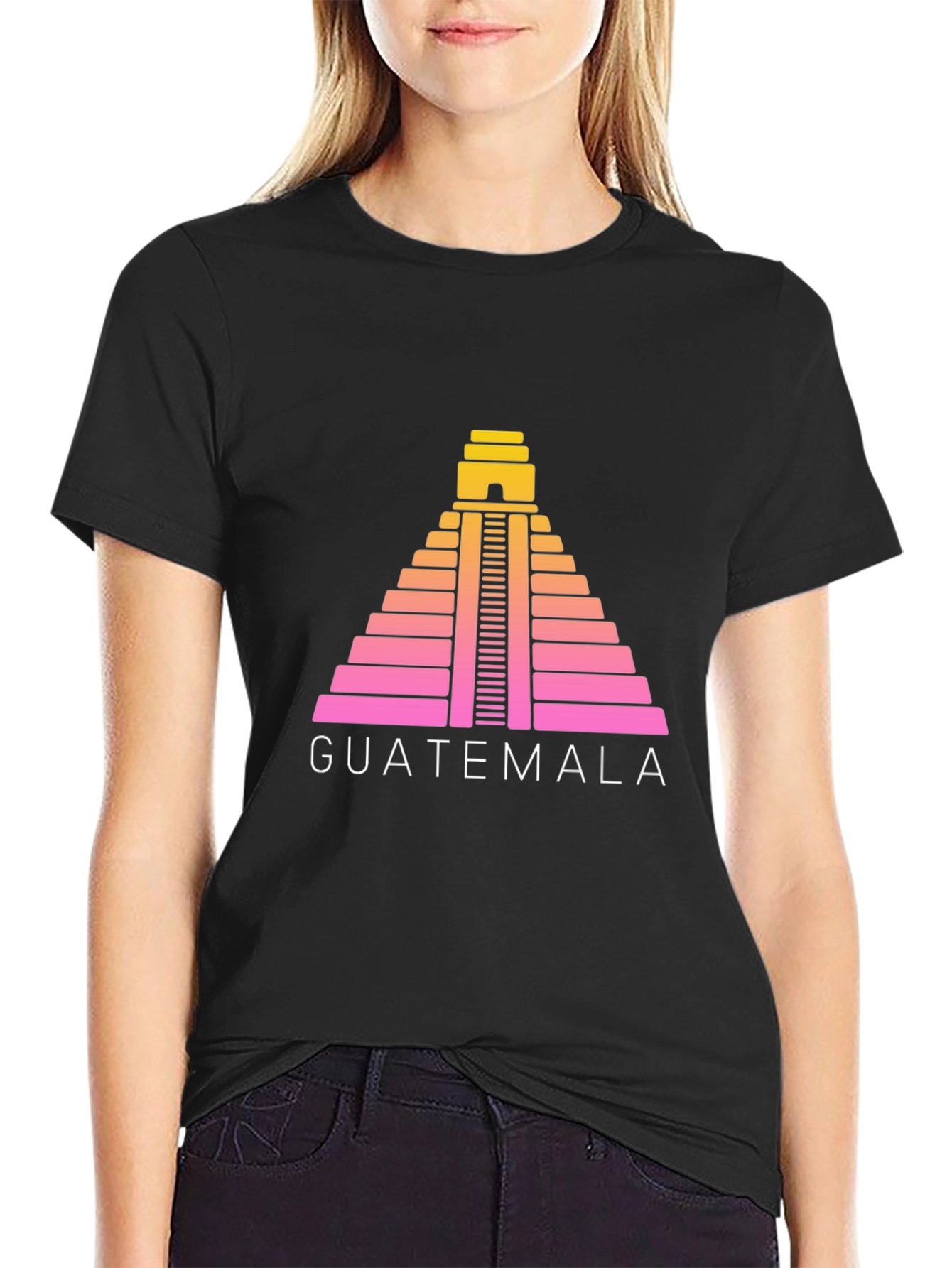 Guatemala Mayan Temple T-Shirt - Retro Design