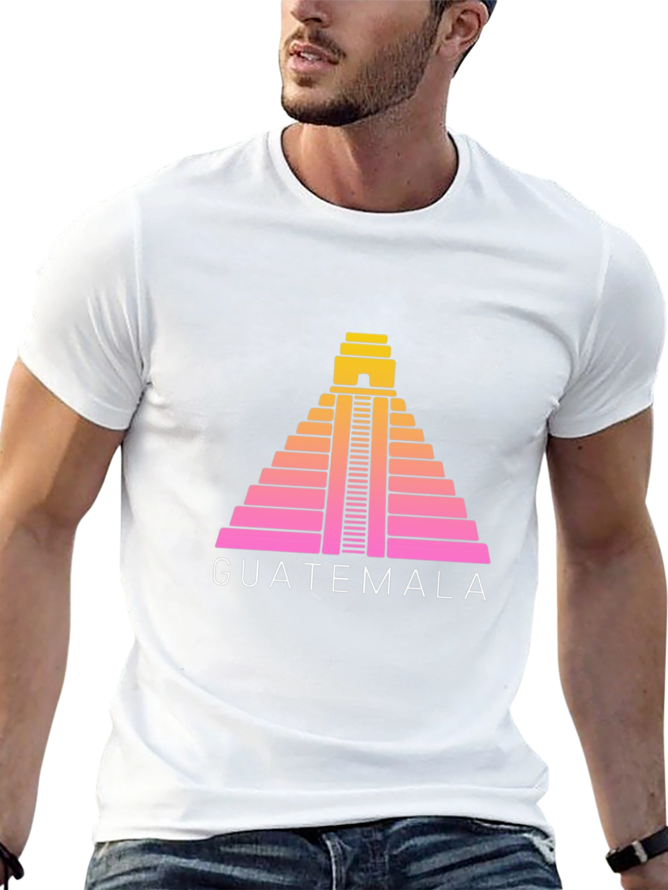 Guatemala Mayan Temple T-Shirt - Retro Design