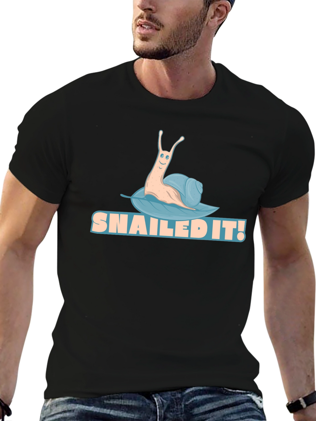 Snailed It! Funny Snail Graphic Tee