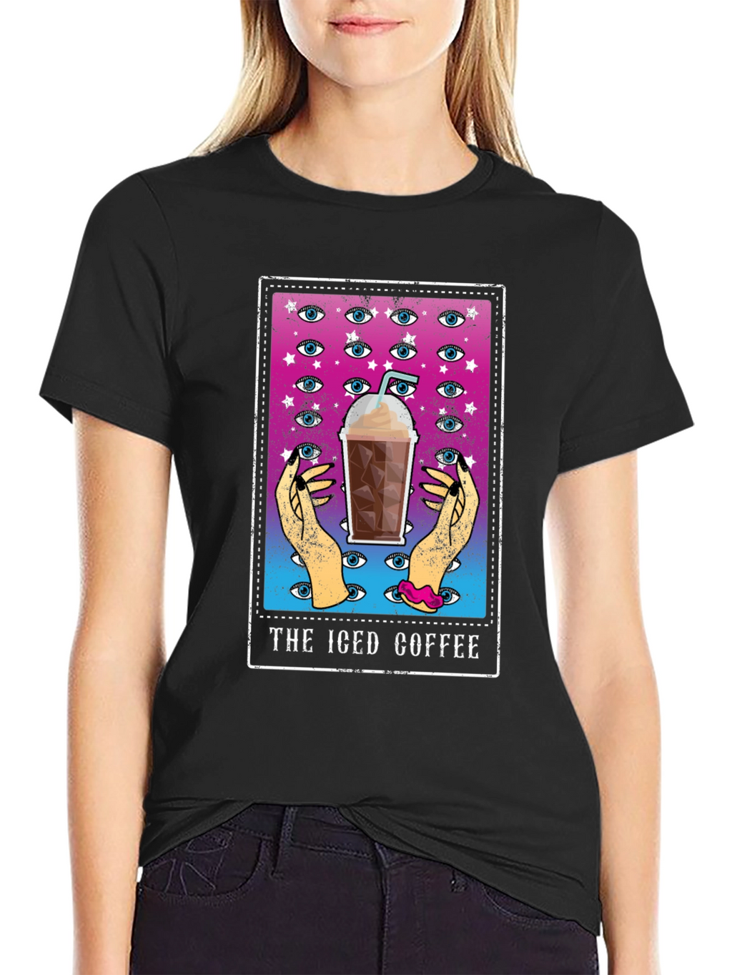 Iced Coffee Tarot Card Graphic Tee