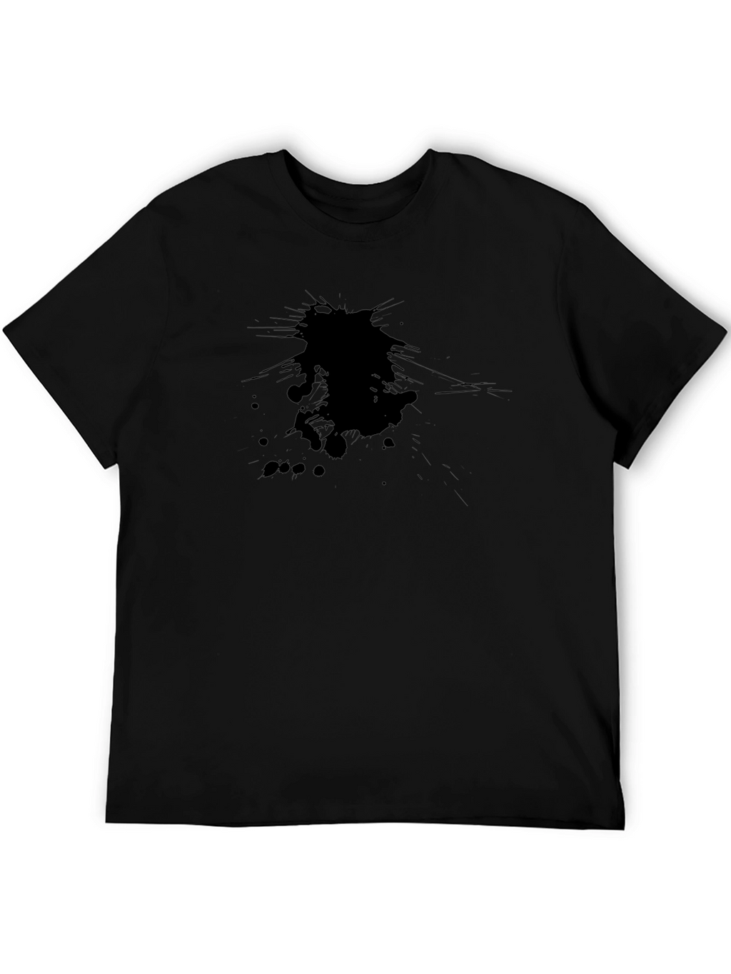 Mens Black Tee with Abstract Graphic Design