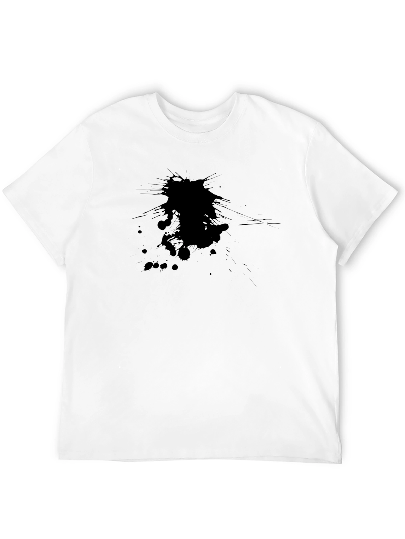 Mens Black Tee with Abstract Graphic Design