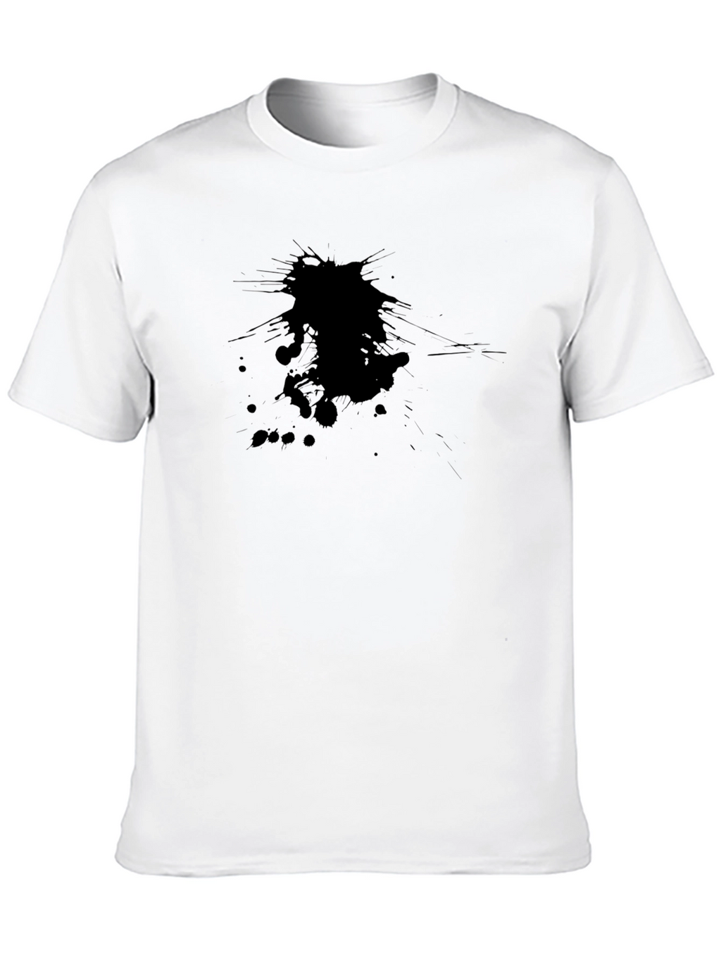 Mens Black Tee with Abstract Graphic Design