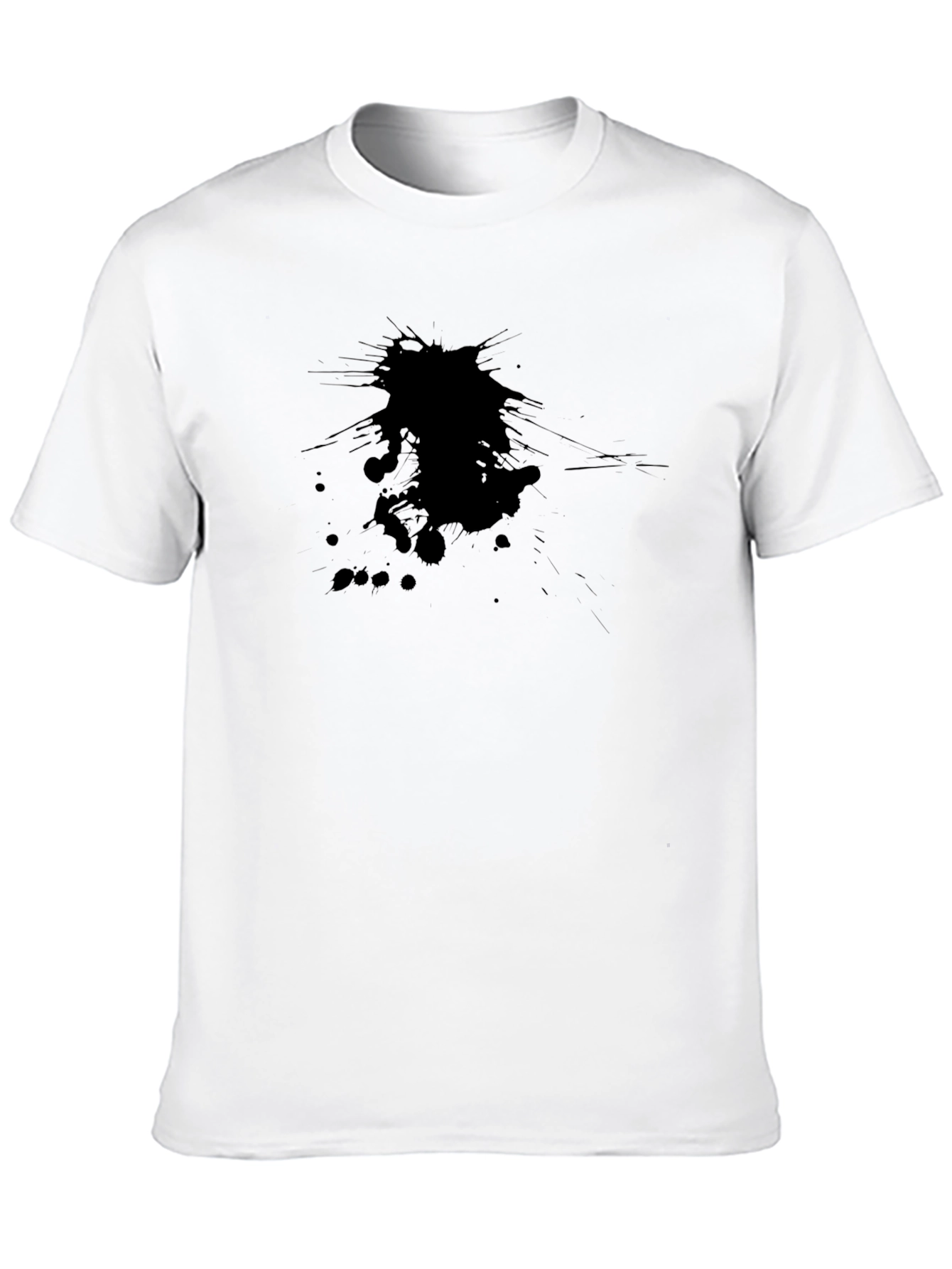 Mens Black Tee with Abstract Graphic Design