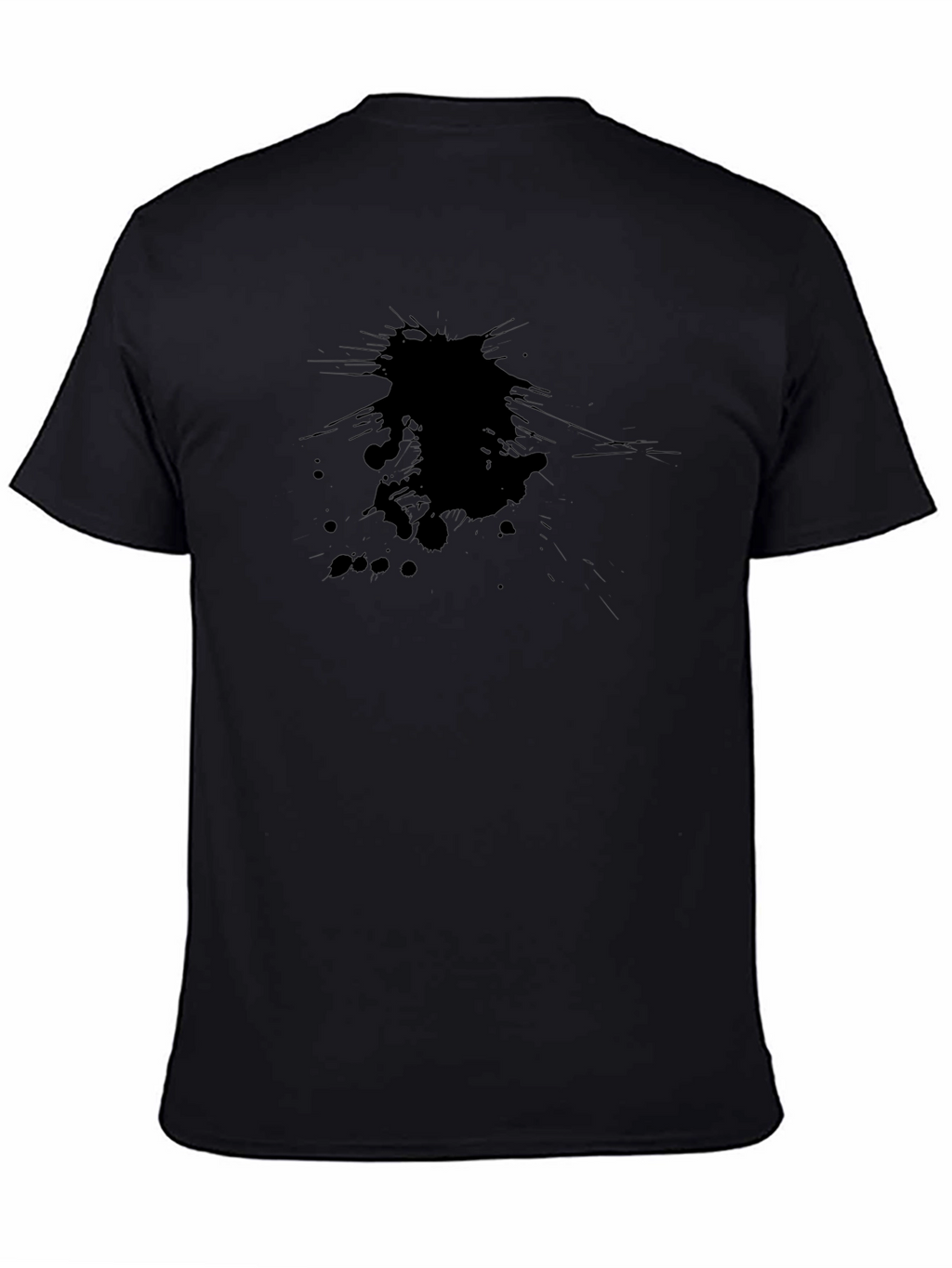 Mens Black Tee with Abstract Graphic Design