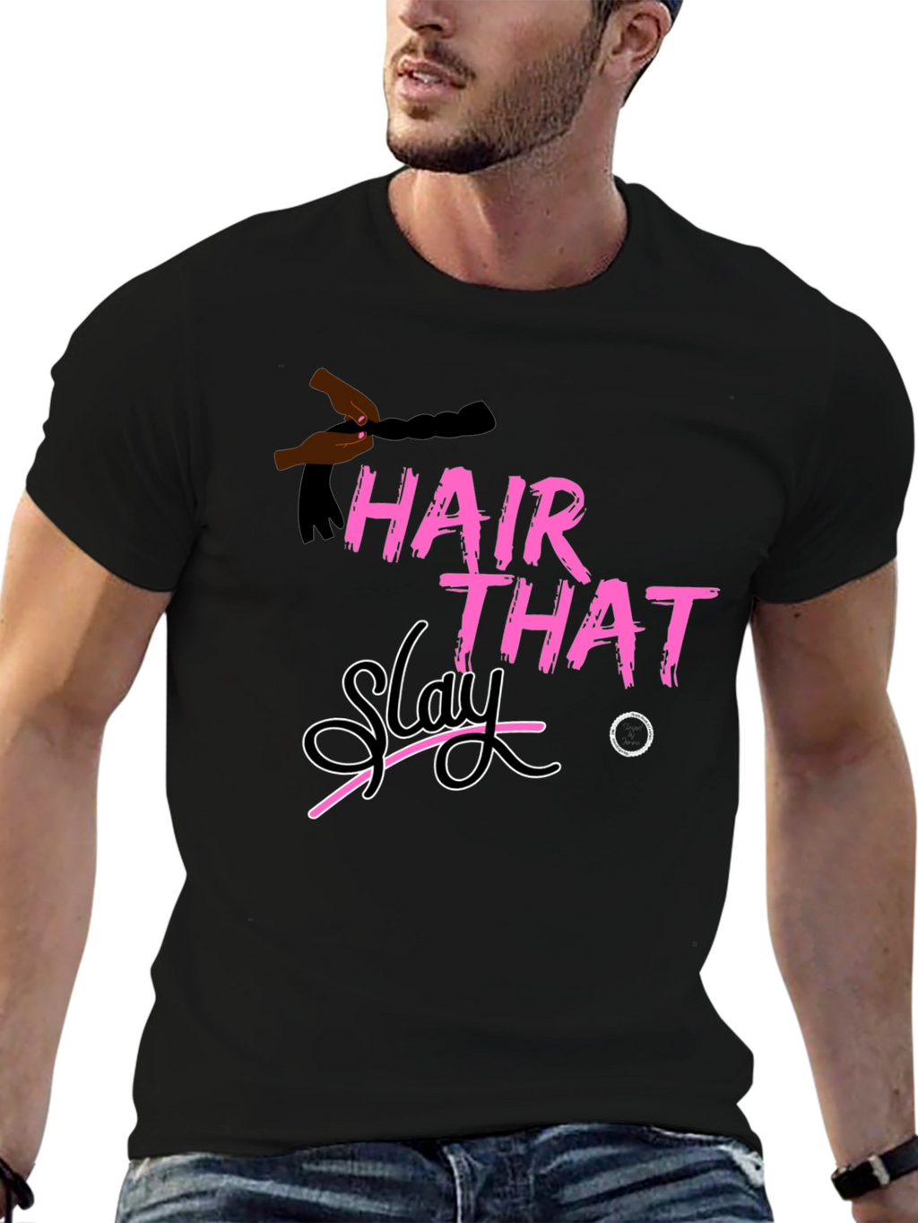 Hair That Slay Tee - Stylish Unisex Black T-Shirt