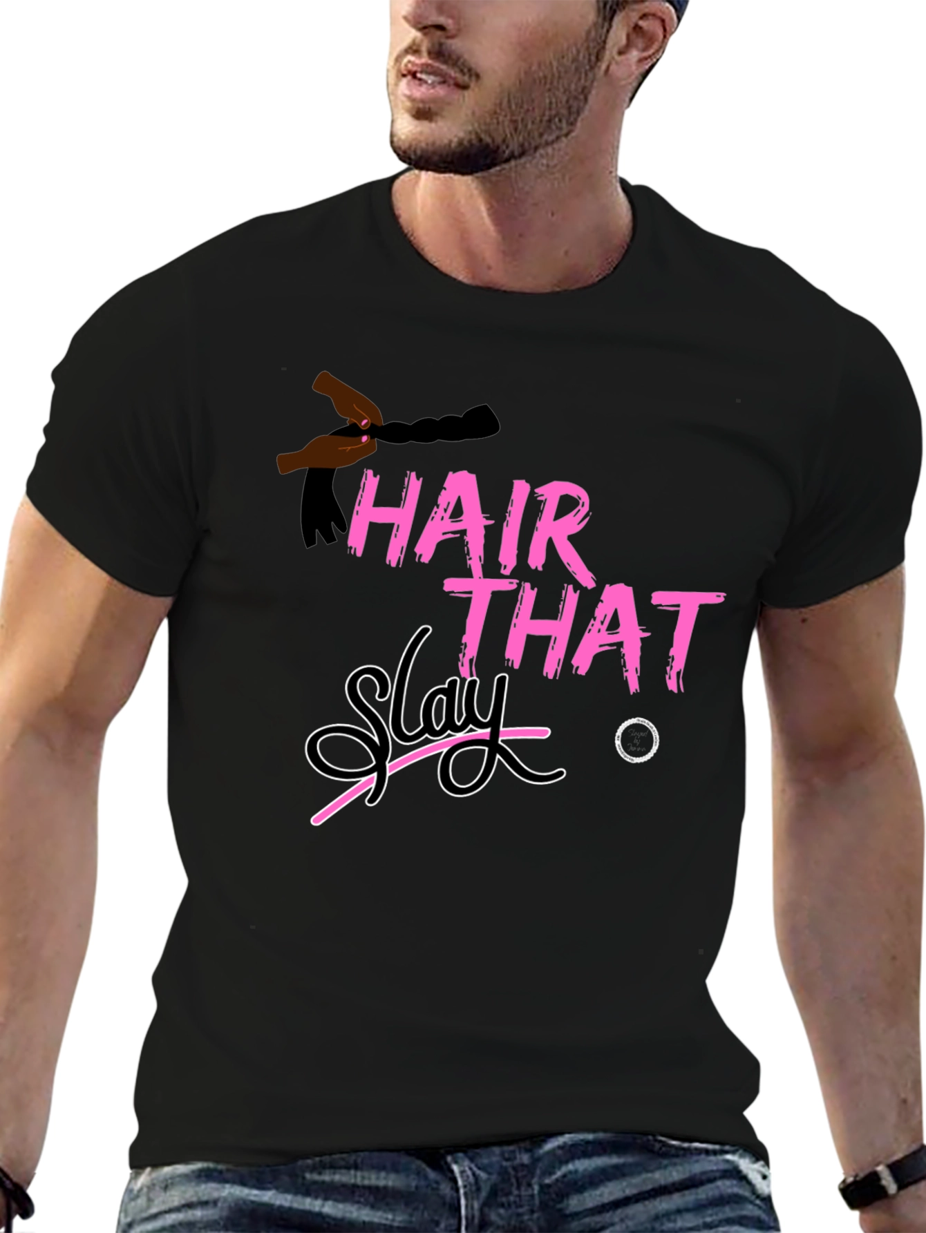 Hair That Slay Tee - Stylish Unisex Black T-Shirt