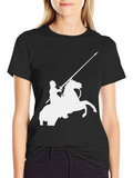Knight on Horseback Black Tee