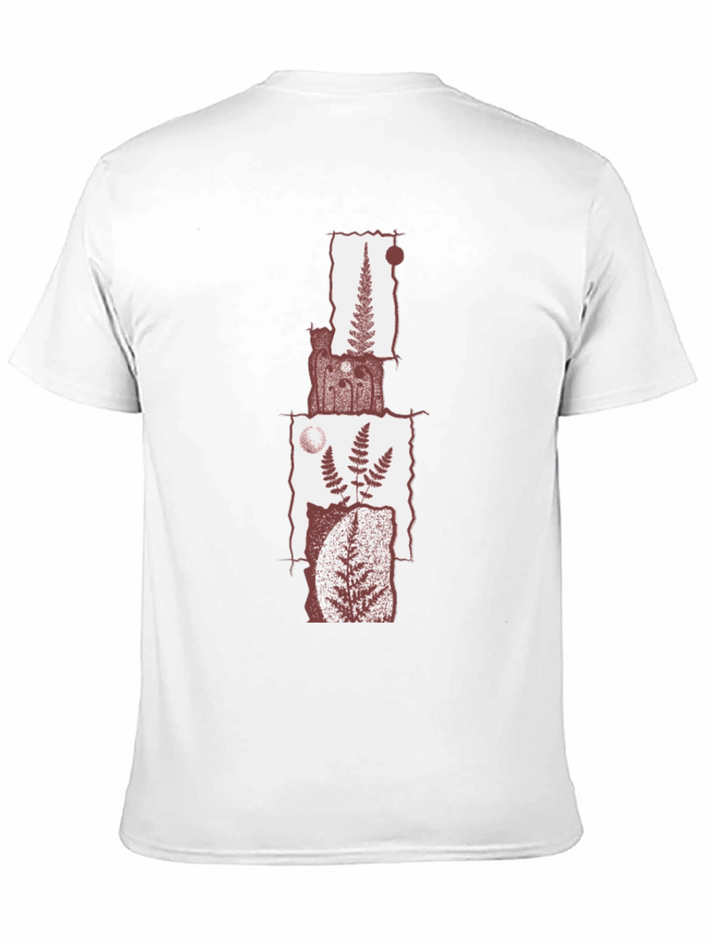 Fern Collage Graphic Tee - Black Cotton Blend