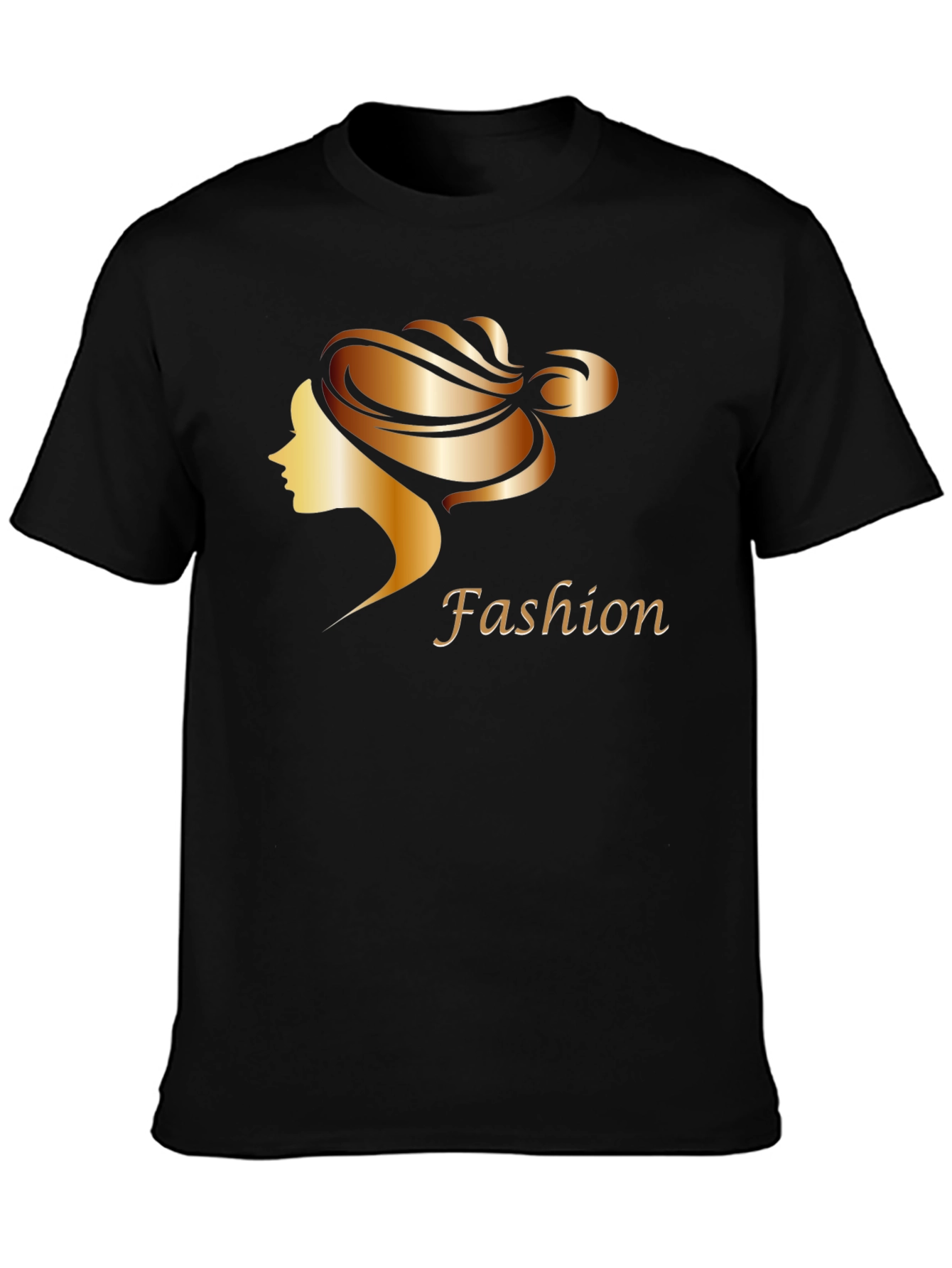 Stylish Fashion Woman Graphic Tee - Black