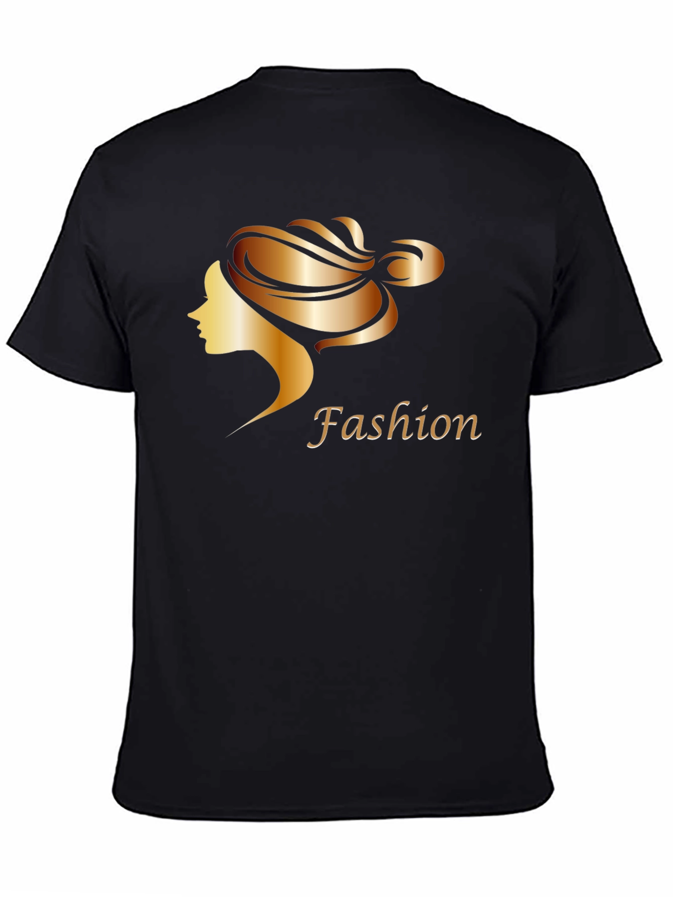 Stylish Fashion Woman Graphic Tee - Black