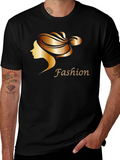 Stylish Fashion Woman Graphic Tee - Black