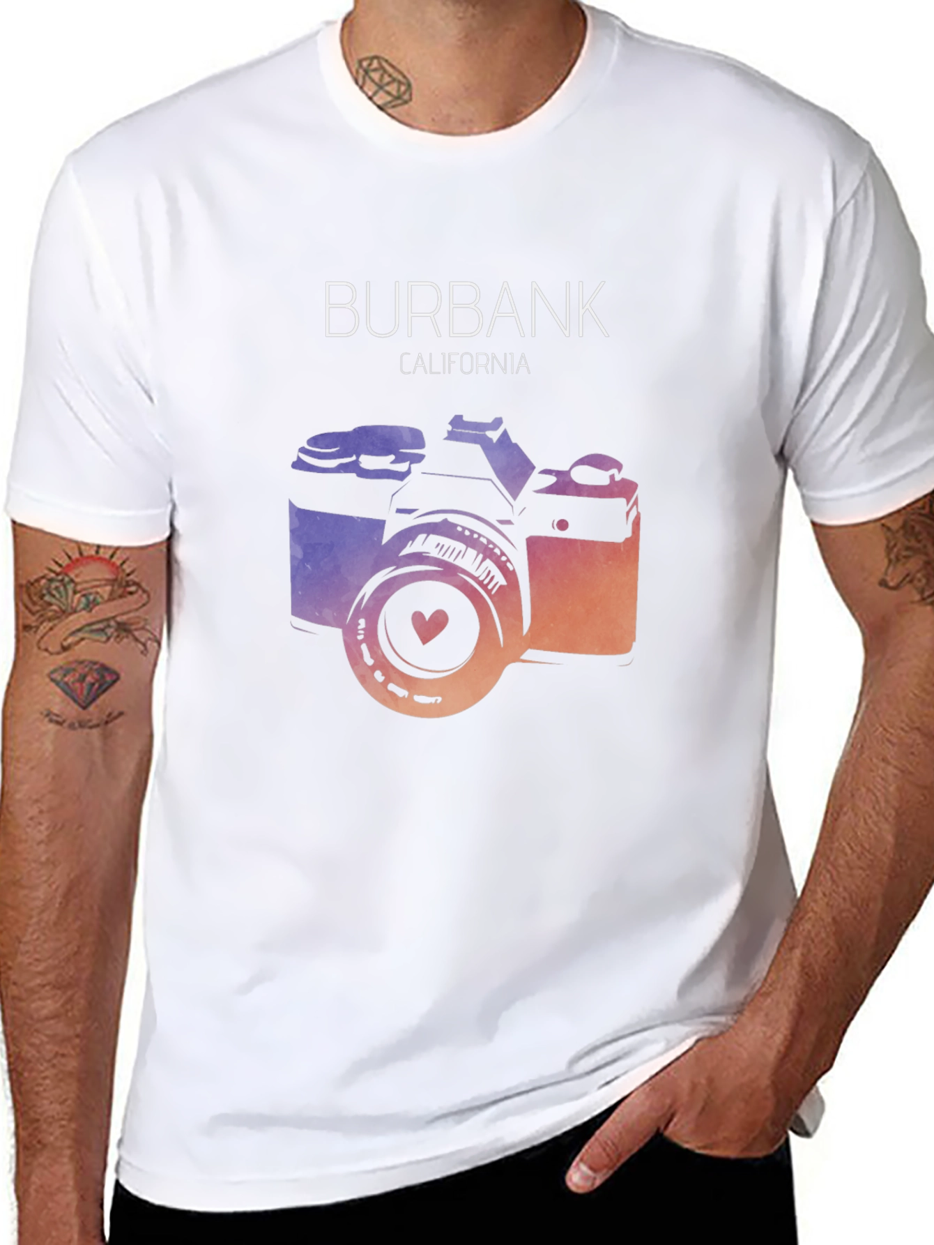 Burbank California Camera Graphic Tee