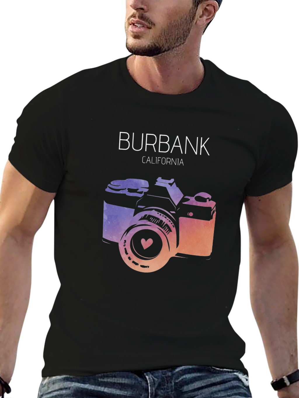 Burbank California Camera Graphic Tee